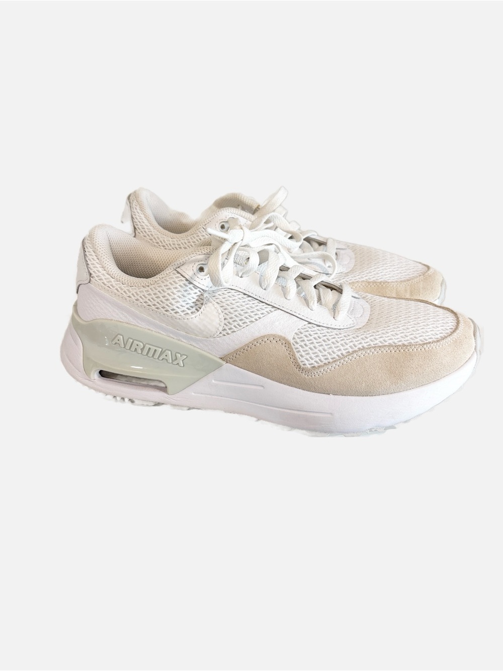 Nike Women's Air Max Sneakers in White and Beige